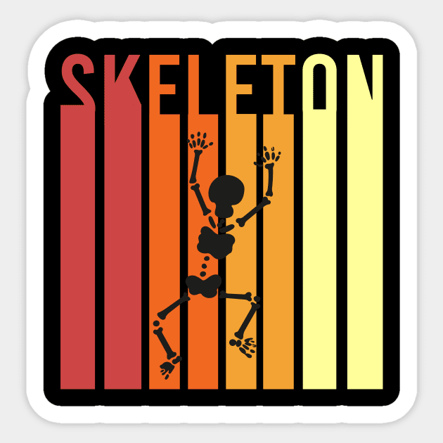 Vintage Dabbing Skeleton / Funny Halloween , Halloween,halloween Gift Ideas / Halloween Skeleton gift idea / Retro dabbing Skeleton / horror Skeleton watercolor style Sticker by First look